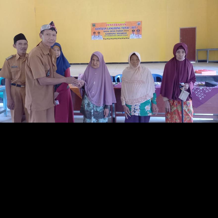 PNYALURAN BANTUAN LANGSUNG TUNAI (BLT-DD) KAMPUNG SINARREJO TAHUN 2024